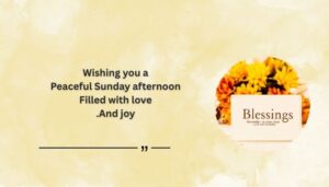 Beautiful Afternoon Sunday Blessings