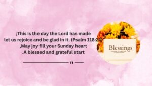 Bible Verse Sunday Prayer Blessings