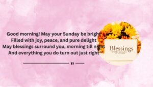 Good Morning Happy Sunday Blessings Quotes