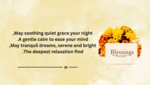 Relaxing and Calm Good Night Blessings